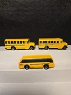 Lot-3 Vintage School Buses Diecast 1/64 Scale 2-Hot Wheels 1-Matchbox