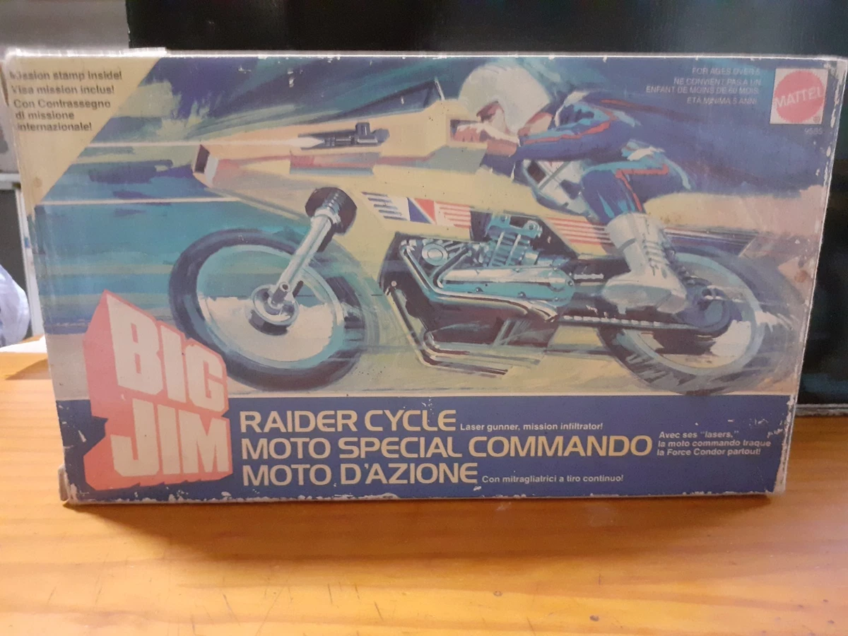 Moto BIG JIM commando bleu marine Mattel 1982 - Collection