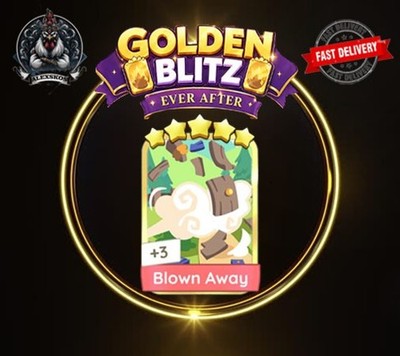 GOLDEN BLITZ   BLOWN AWAY  MONO_POLY_GO 5S  STICKERS CARDS 