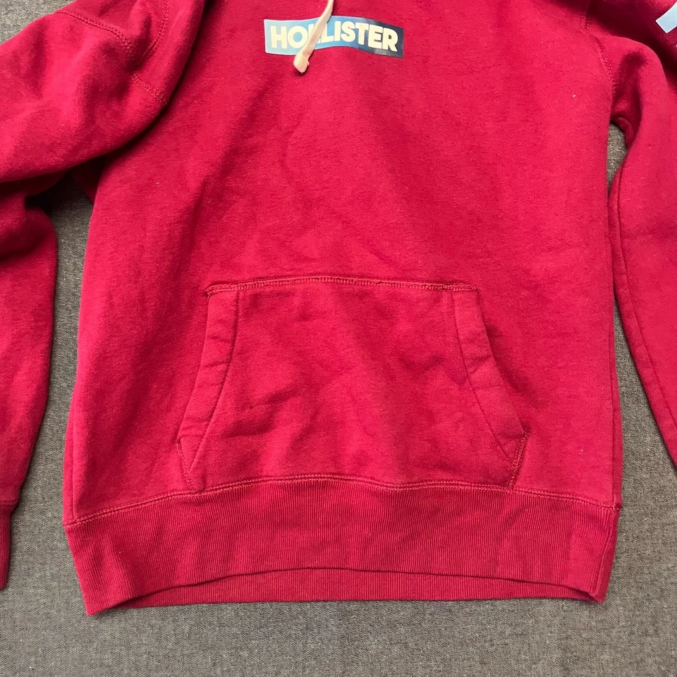 Sudadera con Capucha Hollister Para Mujer Talla XS Roja Pullover Sudadera Ligera Informal Foto 3 de 4
