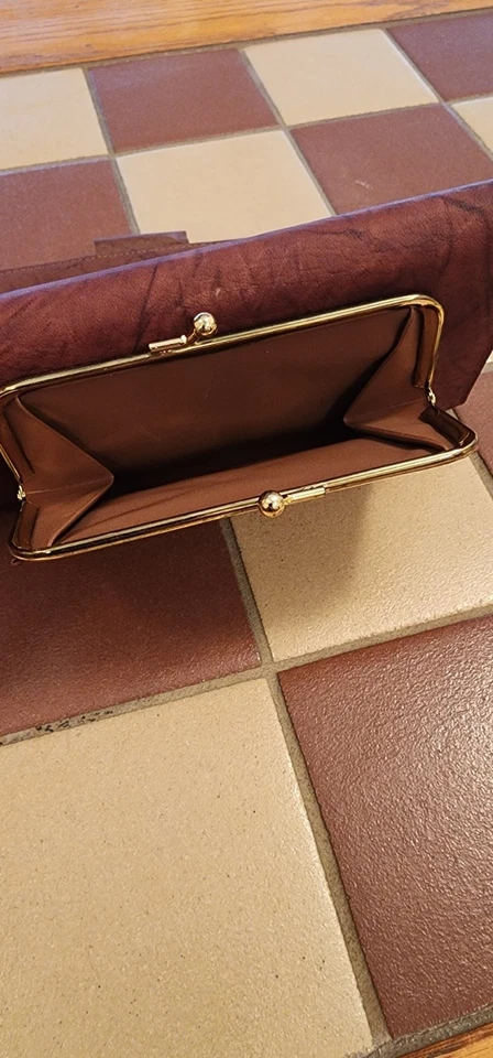 Buxton Heredera Organizador Bolso sin asas Cartera Top Grano Cuero de vaca Marrón Foto 3 de 4