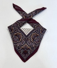 MEN Handkerchief Dunhill Paisley Brown White Paisley COTTON POCKET SQUARE 20  