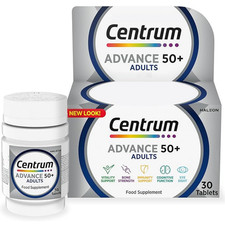 Centrum Advance 50+ Multivitamin, including vitamin D, C, Zinc 30 Tablets