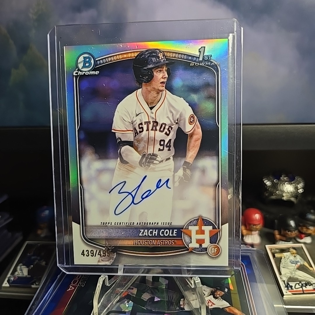 2025 Bowman Chrome - Prospect Auto Zach Cole, Zach Cole #CPA-ZC Refractor /499