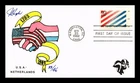 US COVER USA-NETHERLANDS RELATIONS 200TH ANNIVERSARY FDC PUGH HAND PAINTED