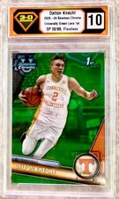 2023-24 Bowman University Chrome #48 Dalton Knecht Green Lava Refractor /99 