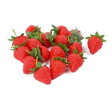 20 Pieces Artificial Strawberries Fake Small Strawberry - 1.38 inches