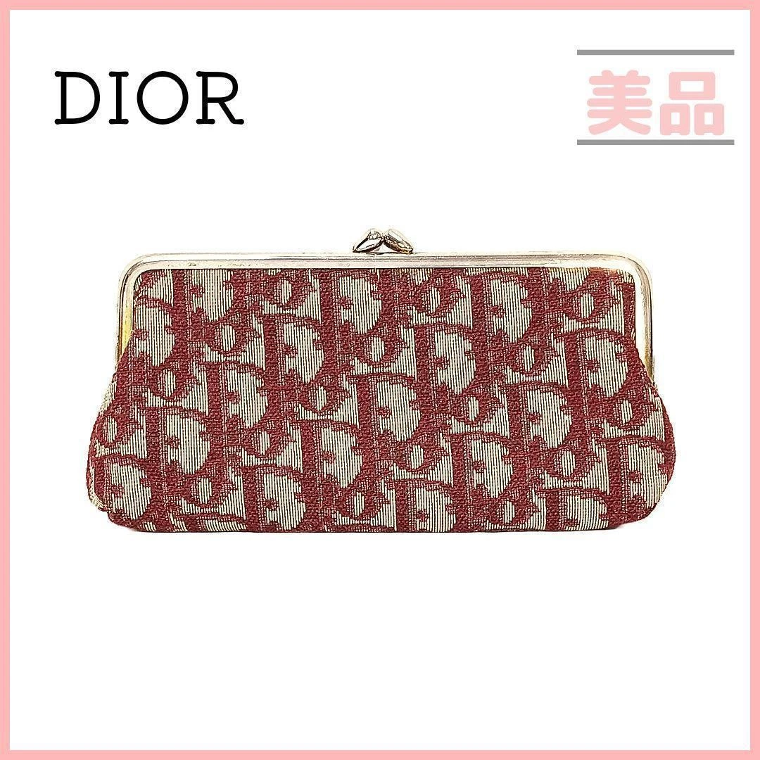 Porte monnaie Christian Dior Trotter pochette portefeuille rouge