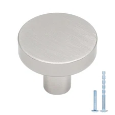 30 Pack Brushed Nickel Cabinet Knobs Drawer Knobs, Metal Dresser Knobs for Ca...