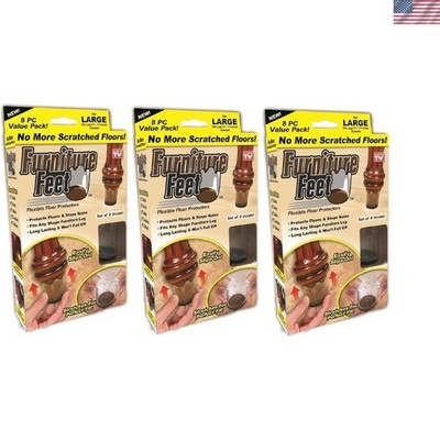 Luxurious Clear Flexible Floor Protectors - 24 Pack, Ultimate Protection Agai...