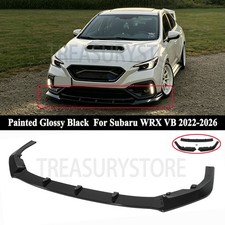 For Subaru Wrx Vb 2022-2026 Front Bumper Lip Splitter Kit Gloss Black For Subaru Wrx Vb 2022-2026 Front Bumper Lip Splitter Kit Gloss Black