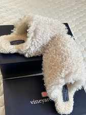 Vineyard Vines Mongolian Mule Fuzzy Shearling New In Box Womens 10 Slippers Shoe