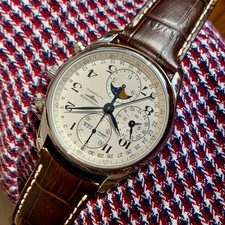 Longines Master Collection Moon Phase Automatic Chronograph Wristwatch Pristine 6