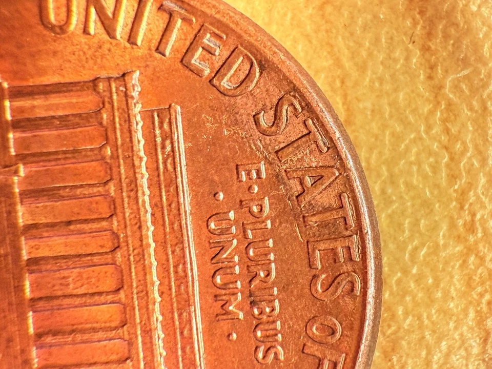 1990 No Mint Mark Lincoln Penny DDR Error! Double Die On The U.S.of America! - Image 4 of 4