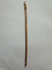 9ct Yellow Solid Gold Curb Bracelet – 7.8mm – 8 ½" - CHEAPEST ON EBAY