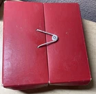 1960s Vintage Fashion Doll Wardrobe Case Red Cardboard W/ Plastic Handle