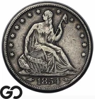 1854 Seated Liberty Half Dollar w/ Arrows VF