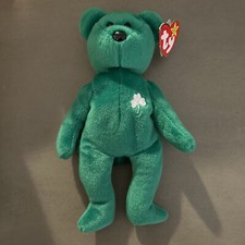 Erin TY Beanie Baby 1997 Plush St. Patrick  s Day Bear Green Irish Plush Bear