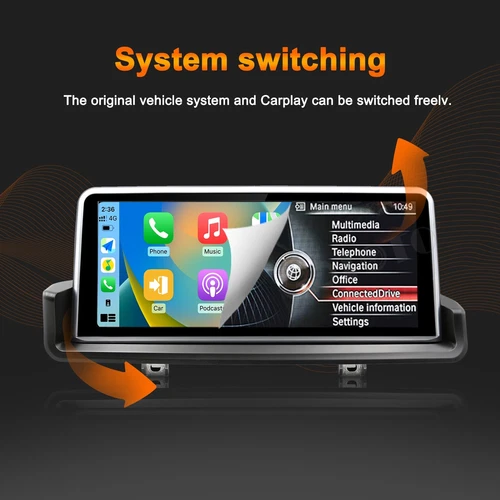 10.25' CarPlay Touchscreen Multimedia For BMW 3 Series E90 E91 E92 E93 2005-2012 - Picture 4 of 7