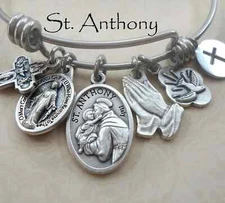 St Anthony Bangle, Patron Saint of Lost Items & People, Horses, Animals, Elderly