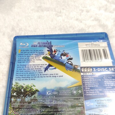 Rio Blue Ray DVD Digital Copy Complete With Embossed Sleeve 20th