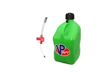 VP Racing Green Square 5 Gallon Race Fuel Jug Gas Can + VP Trigger Hose