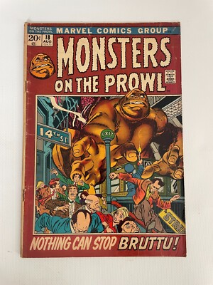 Monsters On The Prowl # 18 VG Marvel Comic Book Horror Scary Suspense 7 LI8