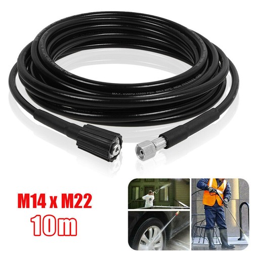 10M High Pressure Washer Hose Pipe Jet Wash Lance M14 X M22 Thread