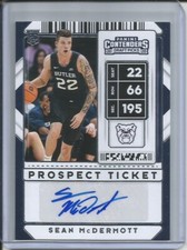 SEAN MCDERMOTT 2020 PANINI CONTENDERS PROSPECT TICKET AUTO ROOKIE RC