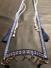 Araber Showhalfter ,Pferdeschmuck Blau/ Creme  , Pferd, Zubehör, Schmuckhalfter