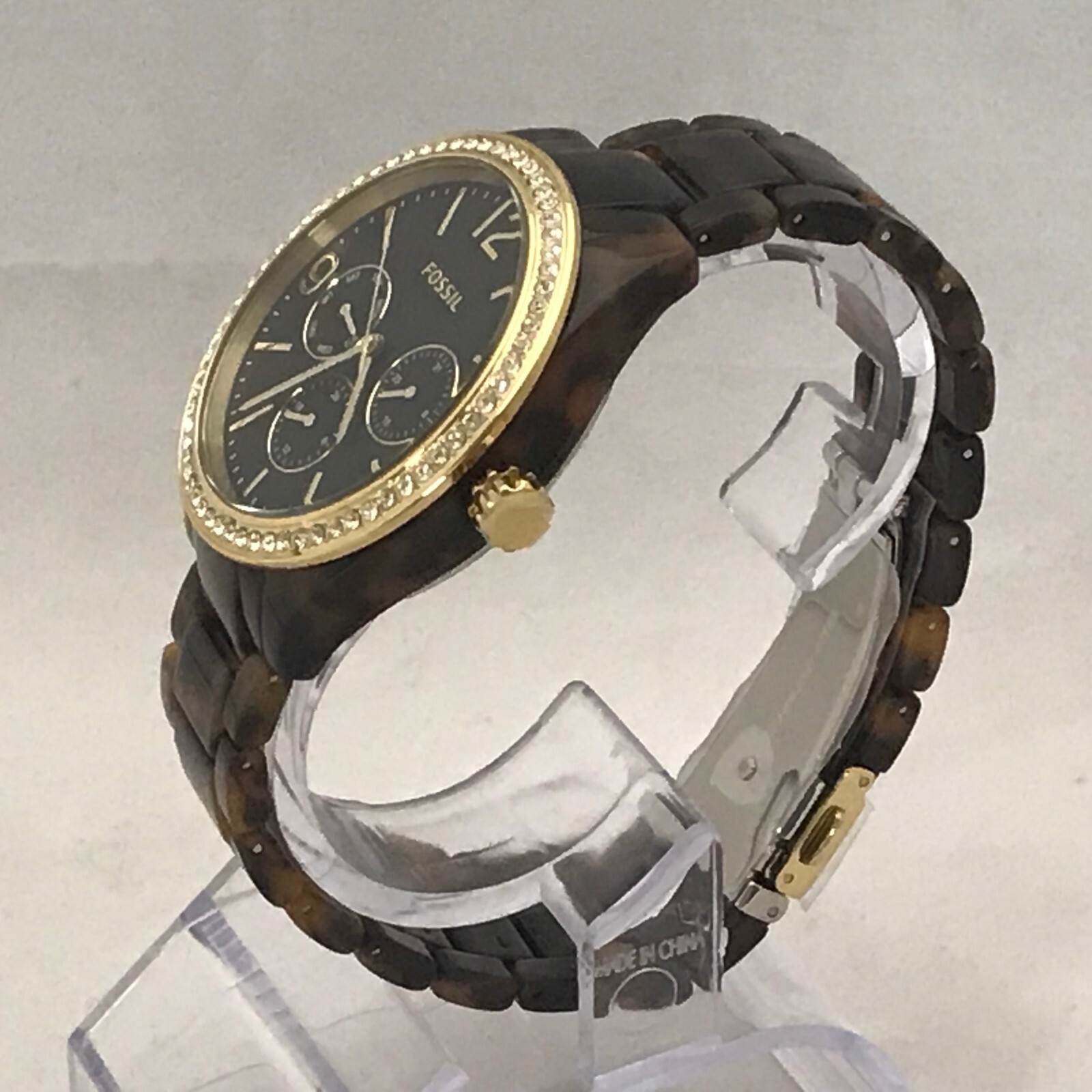 Fossil Women's Watch Tortoise Resin SS 