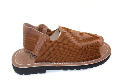 NEW Chubasco Men\'s Size 7 Sandals Slides Shoes Huaraches Woven Aztec Brown CHUBASCO HAND MADE IN MEXICO CH-AZTEC BLACK/BROWN SANDAL  main image 2