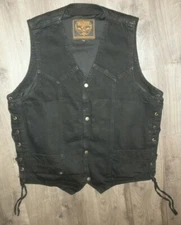 Men MILWAUKEE PERFORMANCE, Black Snap Vest w/ Lacing, Concealed Gun Pockets, XL