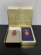 ED VI Set of Two Decks of Playing Cards Gold Box