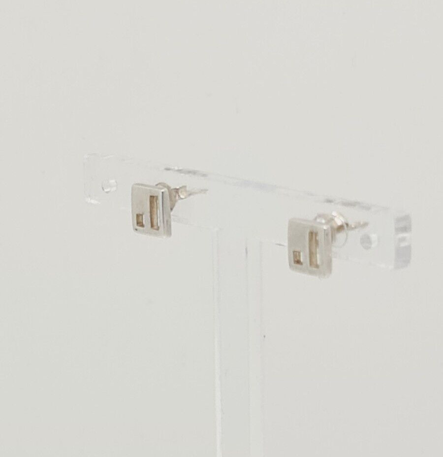 Gorgeous Solid Artistic Square Stud Earrings 925 … - image 8