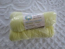 3 - 4 - oz.  M.H. Yarn 100% DuPont Orlon Acrylic 4-Ply #89-725 LIGHT YELLOW YARN