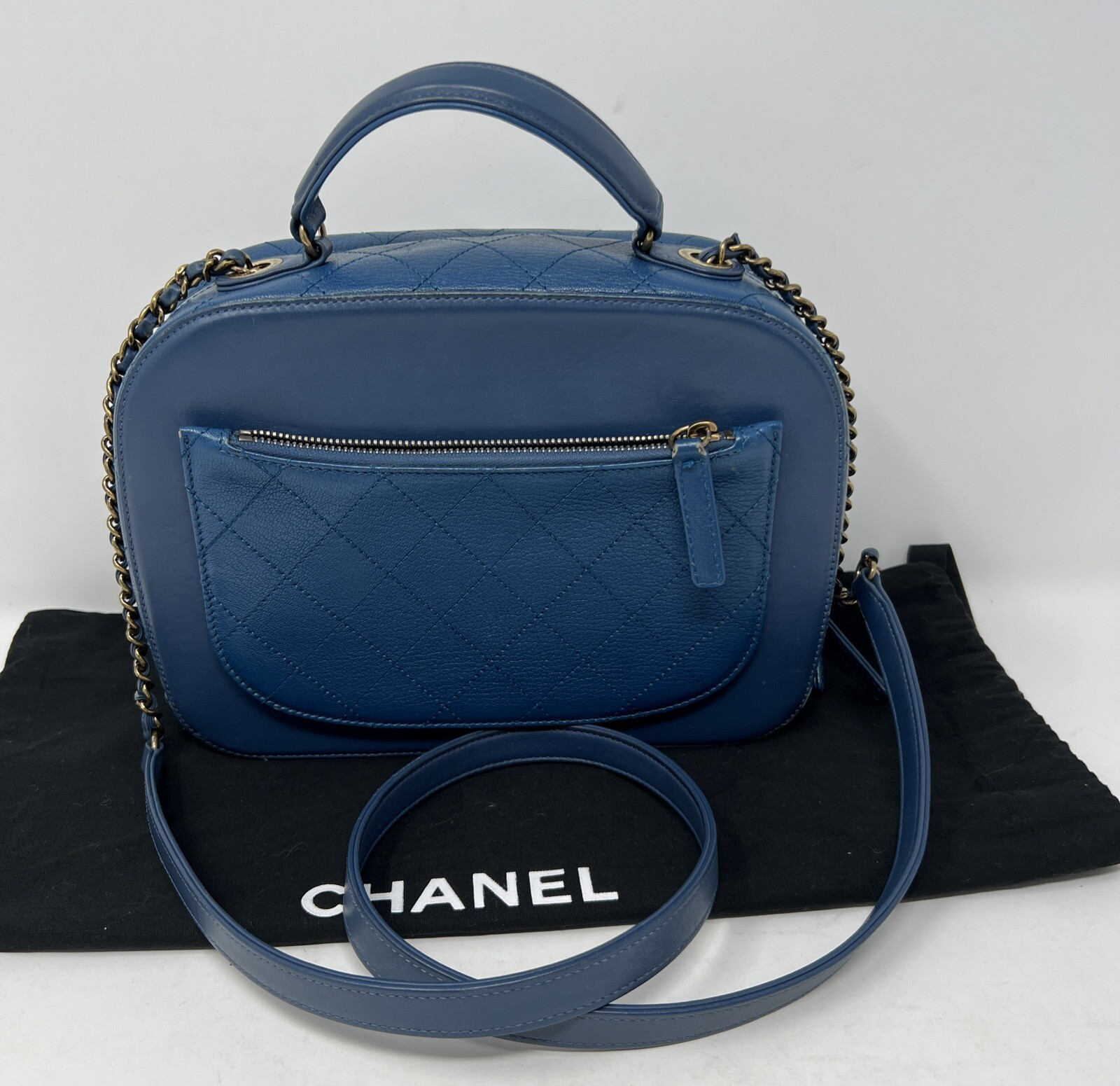 Chanel Blue Coco Curve Vanity Case Crossbody bag … - image 4