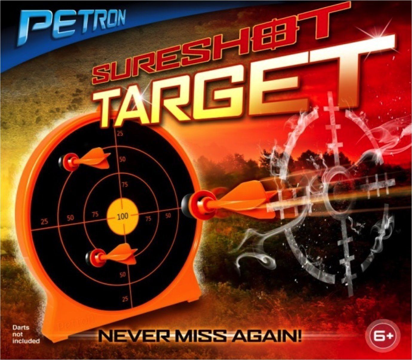 Petron Sureshot Toy Sucker Target Practice Black/Orange 6+