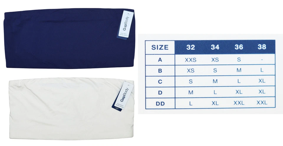 Gap Body Super Stretch Solid Color Bandeau Bralette Women's T-Shirt Bra NWT