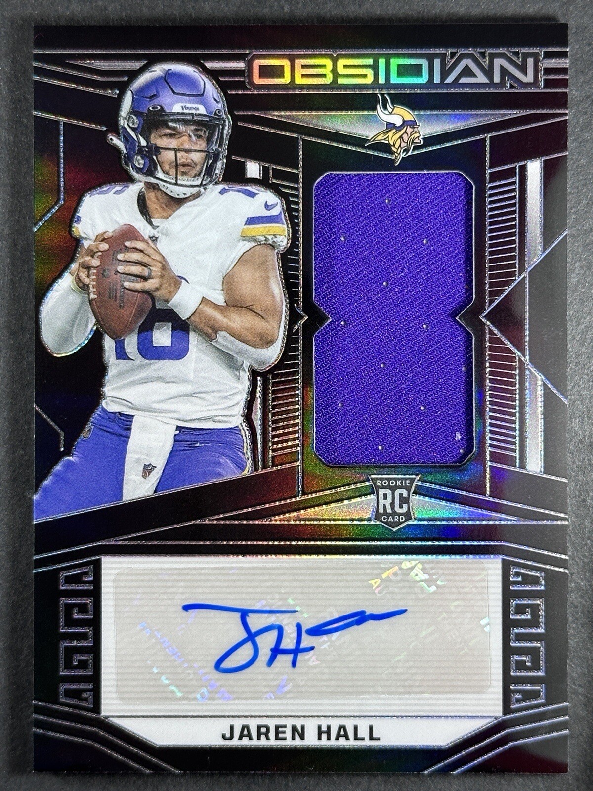 2023 Panini Obsidian Jaren Hall Rookie Jersey Auto RPA /199 #209