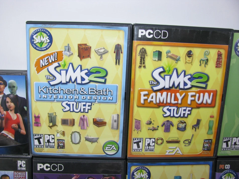 Lot 8 The Sims 2 PC Game Lot CD DVD 7 Expansion Packs Manuals **READ** - Image 2 of 4