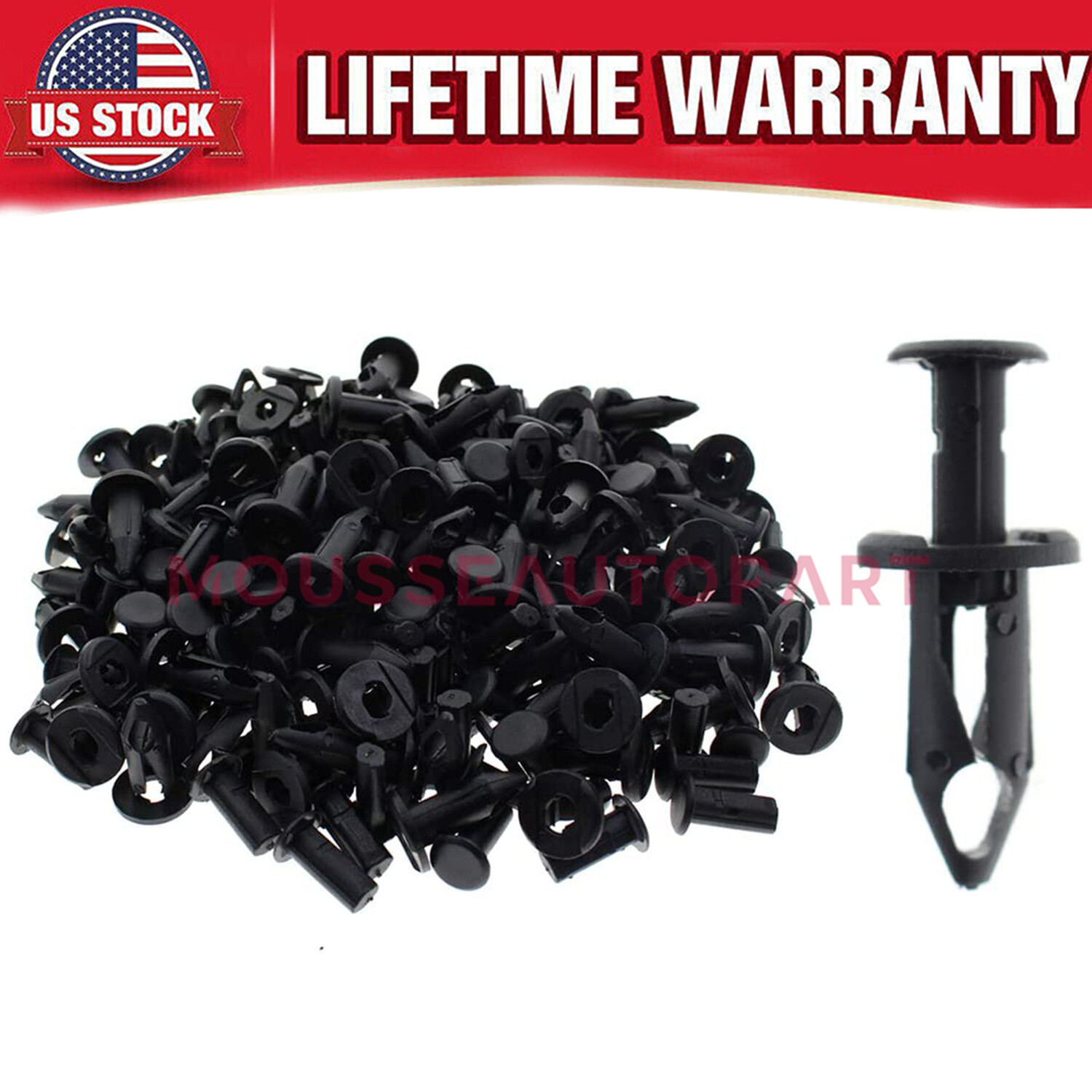 100pcs ATV Retainer Clip Push Pin Splash Guard Body Panel Clip For Honda Suzuki 510391734205 eBay