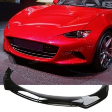 For 2016-2021 Mazda Miata Mx-5 Glossy Black Front Bumper Lip Spoiler Splitter