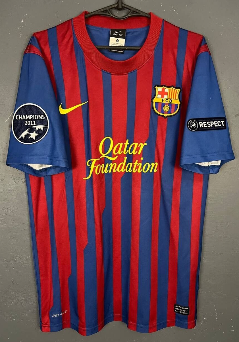 UEFA MEN FC BARCELONA 2011/2012 XAVI SOCCER FOOTBALL SHIRT JERSEY