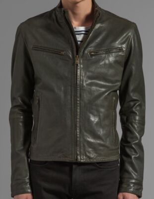 Original Levi´s Made & Crafted Leather Biker Jacket Peat Größe L NEU