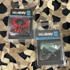 NEW HK Army Action Sports Goggle/Barrel Camera Mount Package-2 Mounts-Red/Grn
