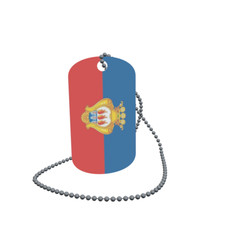 Dog Tag Flag Bunting Foggia City Dog Tag Aluminium 30 x 50mm