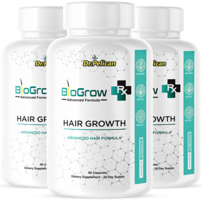 BioGrow- Hair Growth Support- 3 Bottles- 180 Capsules