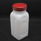 Single Vintage Griffith's White Milk Glass Spice Jar Red Lid No Label AS IS Chip