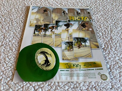 PSK30 SKATEBOARDING BILD/ANZEIGE 11X8'' RICTA WHEEL DYNAMICS - JERRY HSU